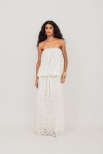Vestido Balonê Renda Off White