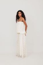 Vestido Balonê Renda Off White