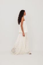 Vestido Balonê Renda Off White