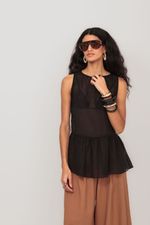 Blusa Organza Preta