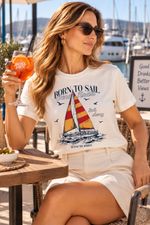 TSHIRT CANELLI BORN TO SAIL
