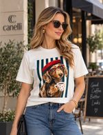 TSHIRT CANELLI DOG BONJOUR 