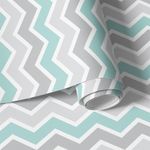 Papel de Parede Chevron Tons de Cinza e Verde