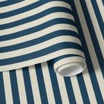 Papel de Parede Listras Azuis e Bege