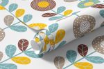 Papel de Parede Flores Abstratas Tons Pasteis 