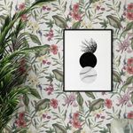 Papel de Parede Flores e Folhas Tropicais