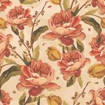 Papel de Parede Floral Rosas Vintage
