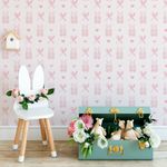 Papel de Parede Infantil Ballet Laço e Sapatilha