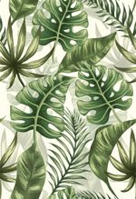 Papel de Parede Tropical Folhagens