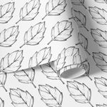 Papel de Parede Desenho Folhas de Árvore