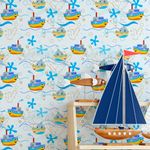 Papel de Parede Infantil Navios e Barcos