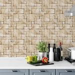Papel de Parede Imitação Mosaico Pedras