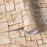 Papel de Parede Imitação Mosaico Pedras