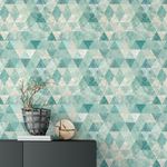 Papel de Parede Triângulos Verdes