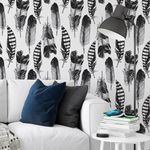 Papel de Parede Penas Pretas