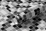 Papel de Parede Pastilhas Preto e Branco 