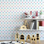 Papel de Parede Bolinhas Coloridas Infantil