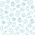 Papel de Parede Itens de Bebês 