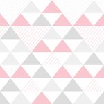 Papel de Parede Infantil de Triângulos (Tons de Rosa)