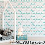 Papel de Parede de Triângulos (Tons de Verde)