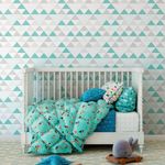 Papel de Parede de Triângulos (Tons de Verde)