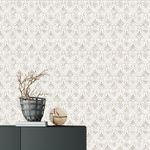 Papel de Parede Prata com Arabesco 
