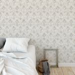Papel de Parede Prata com Arabesco 