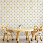 Papel de Parede Bolinhas (Tons de Amarelo)