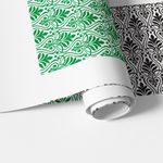 Papel de Parede Prata com Arabesco 