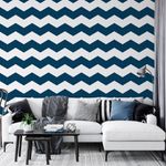 Papel de Parede Chevron (Azul Escuro)