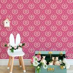 Papel de Parede Flor de Lis Rosa (Infantil)