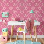 Papel de Parede Flor de Lis Rosa (Infantil)