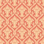Papel de Parede Arabesco Damasco (Salmão)