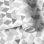 Papel de Parede Triângulos Abstratos (Tons de Cinza)