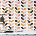 Papel de Parede Folhas Coloridas 