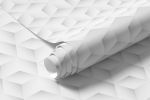 Papel de Parede 3D Abstrato (Branco)