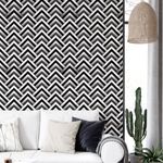 Papel de Parede 3D Triângulos (Preto e Branco)