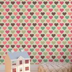 Papel de Parede Infantil Corações (Coloridos)