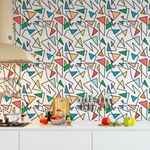 Papel de Parede Linhas Cruzadas (Coloridas)