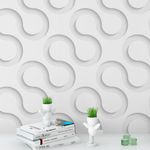 Papel de Parede Linhas 3D (Branco)