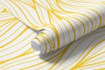 Papel de Parede Ondas Abstratas (Amarelas)