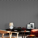 Papel de Parede Escamas (Preto e Branco)
