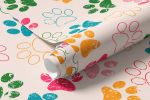 Papel de Parede Patinhas de Cachorro (Colorido)