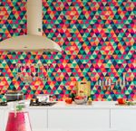 Papel de Parede Triângulos Super Coloridos 