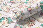 Papel de Parede Unicórnios e Nuvens 