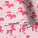 Papel de Parede Unicórnios Rosas 