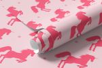 Papel de Parede Unicórnios Rosas 