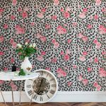 Papel de Parede Animal de Oncinha com Flores 