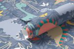 Papel de Parede Dinossauros (Azul) 