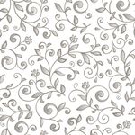 Papel de Parede Floral Branco 